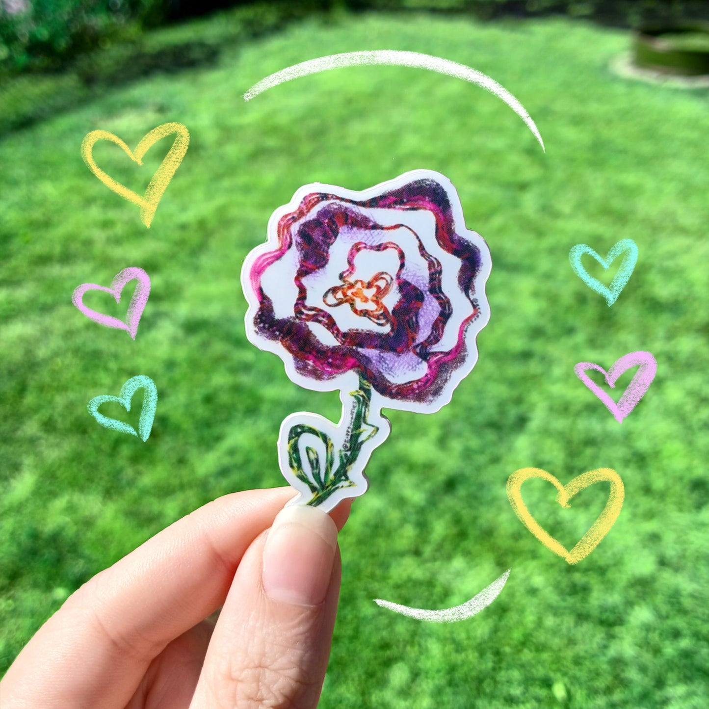 Clear Rose Sticker