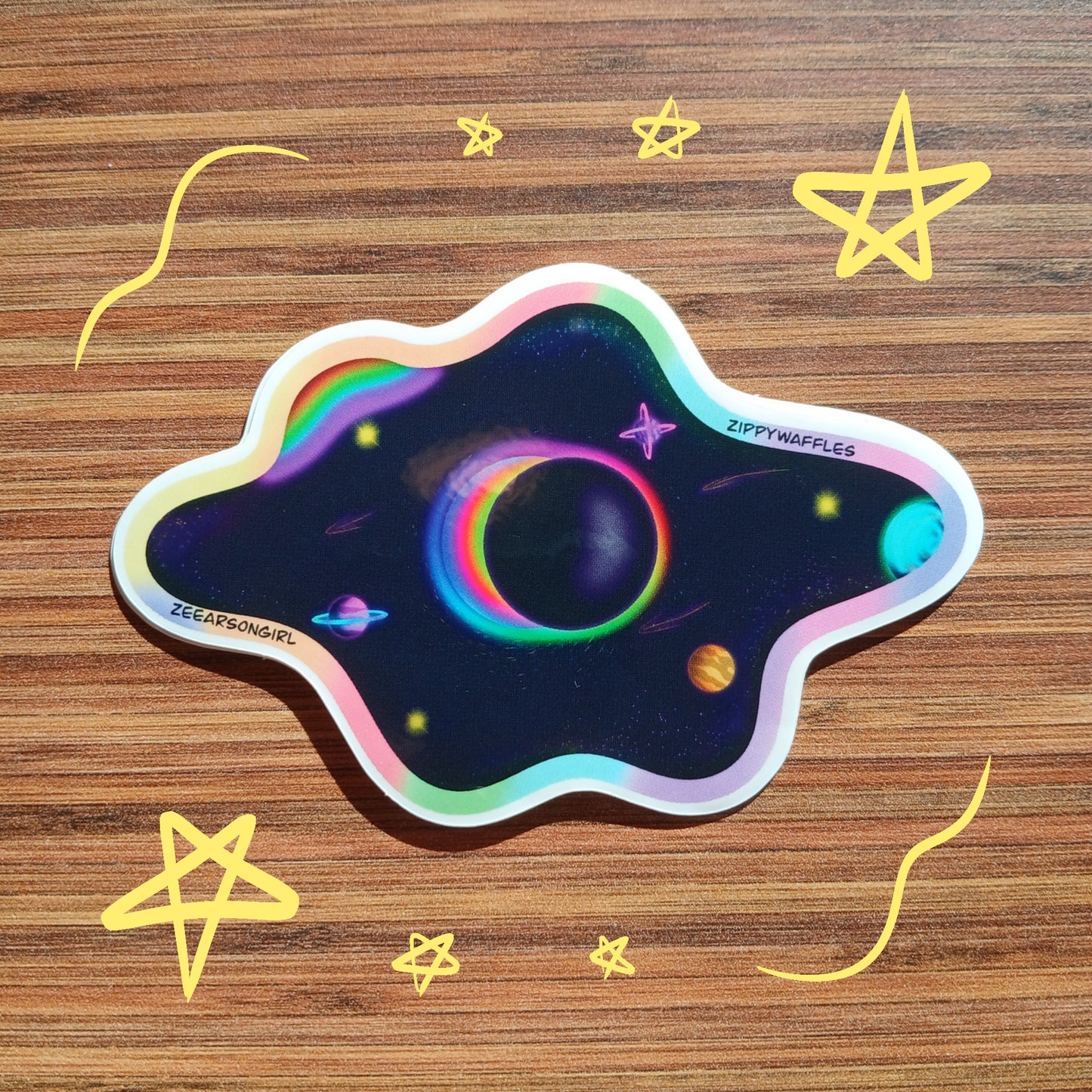Vinyl Eclipse Egg Galaxy Sticker