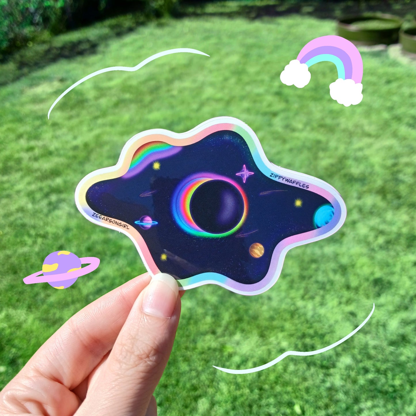 Vinyl Eclipse Egg Galaxy Sticker
