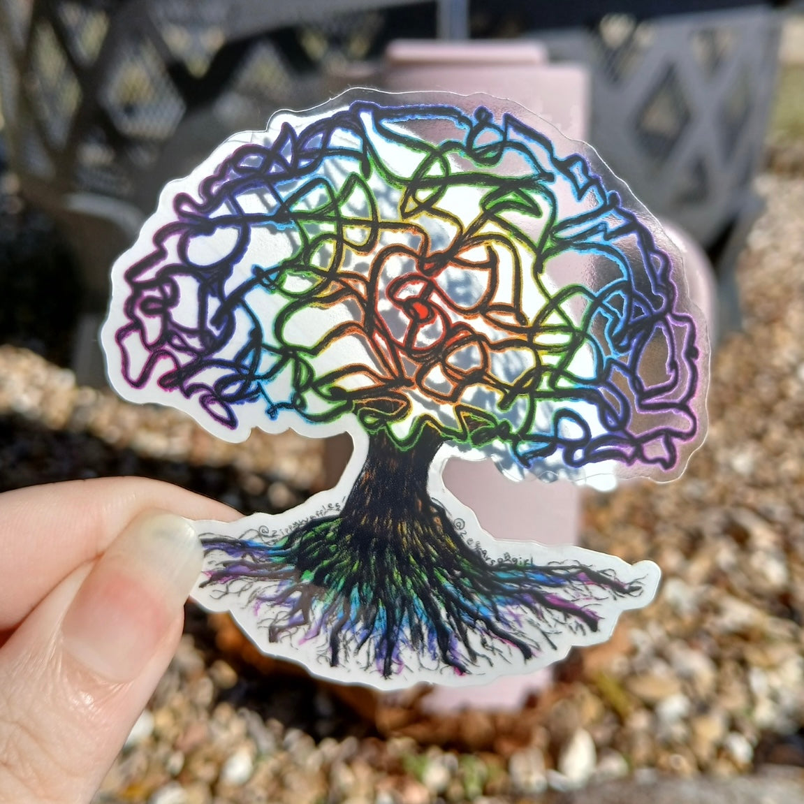 Clear Tree of Life Sticker
