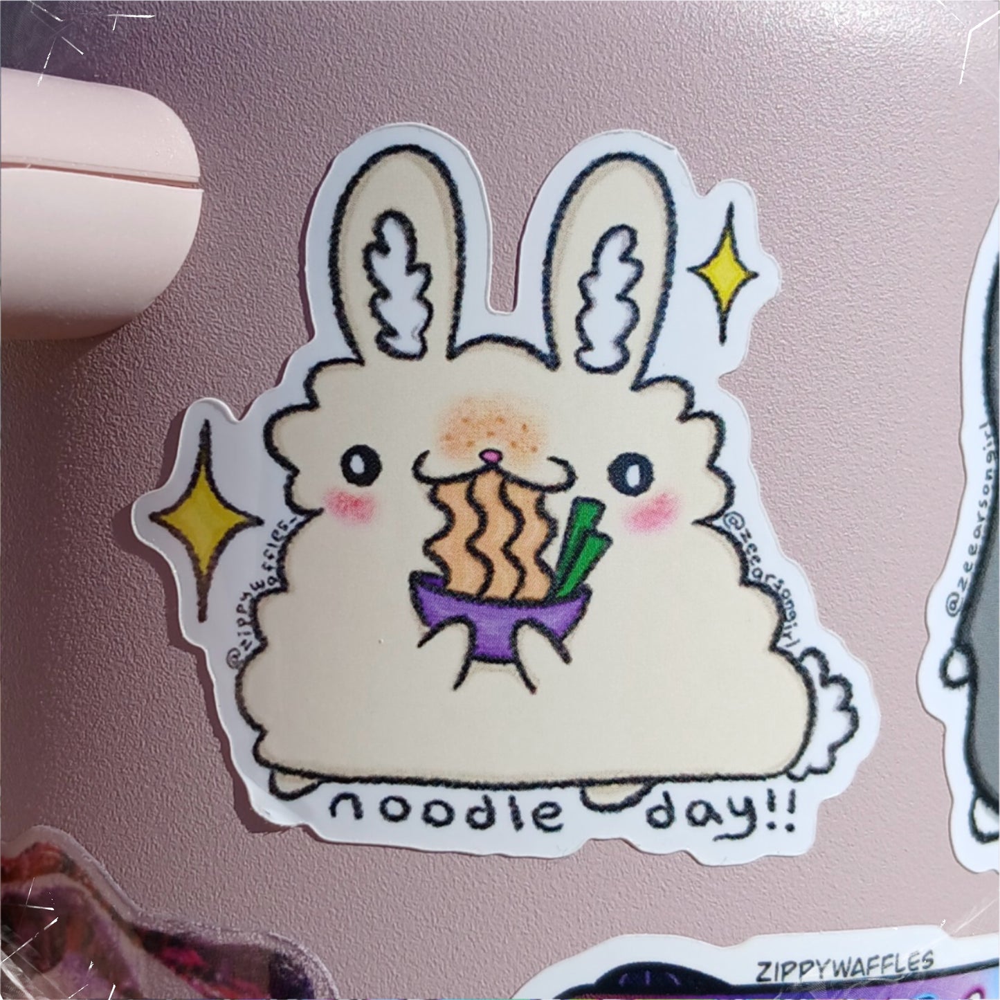 Vinyl Noodle Bunny Sticker