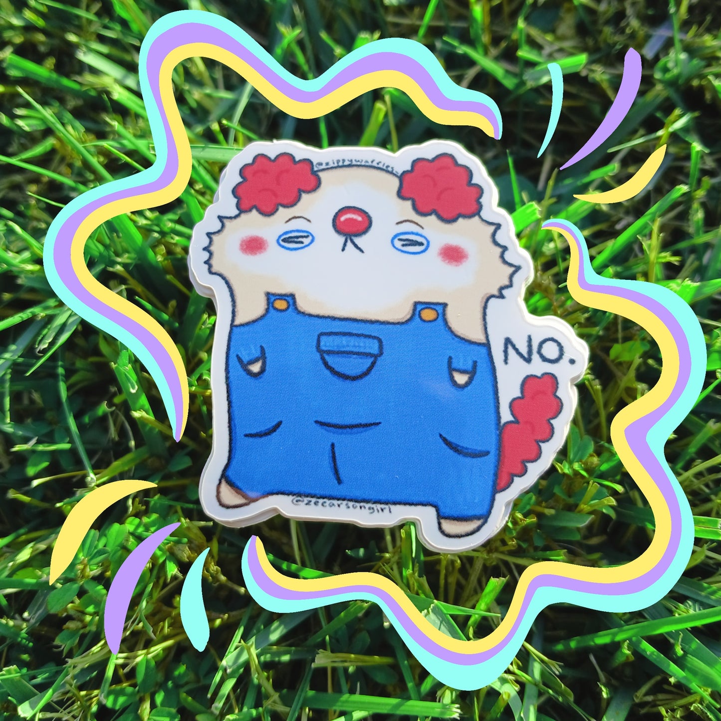 Vinyl Clown Kitty Sticker