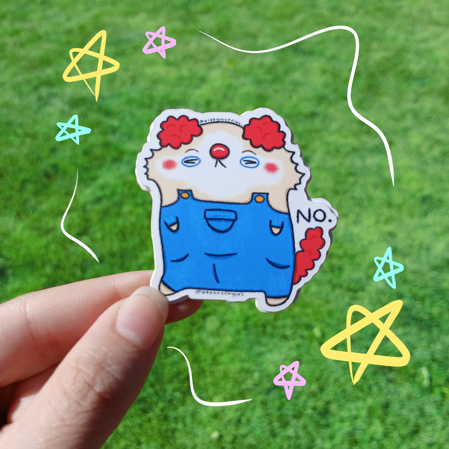 Vinyl Clown Kitty Sticker
