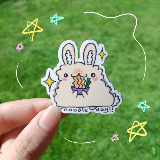 Vinyl Noodle Bunny Sticker