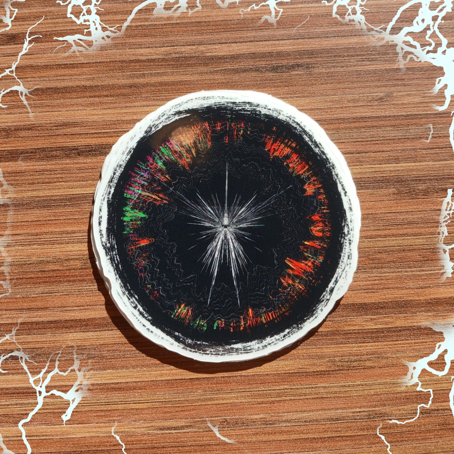 Clear Dark Angel Iris Sticker