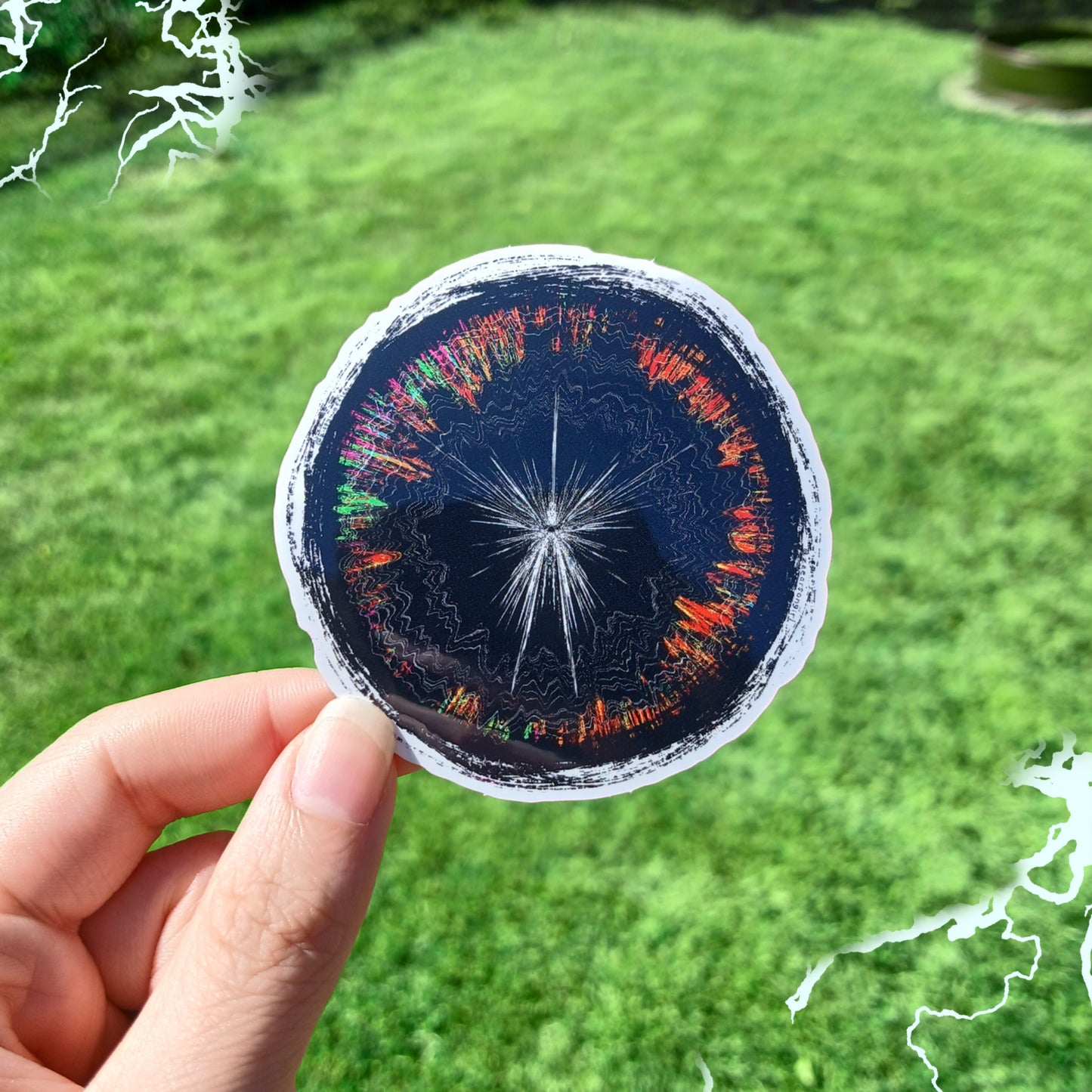 Clear Dark Angel Iris Sticker