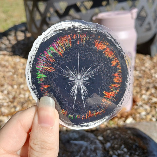 Clear Dark Angel Iris Sticker