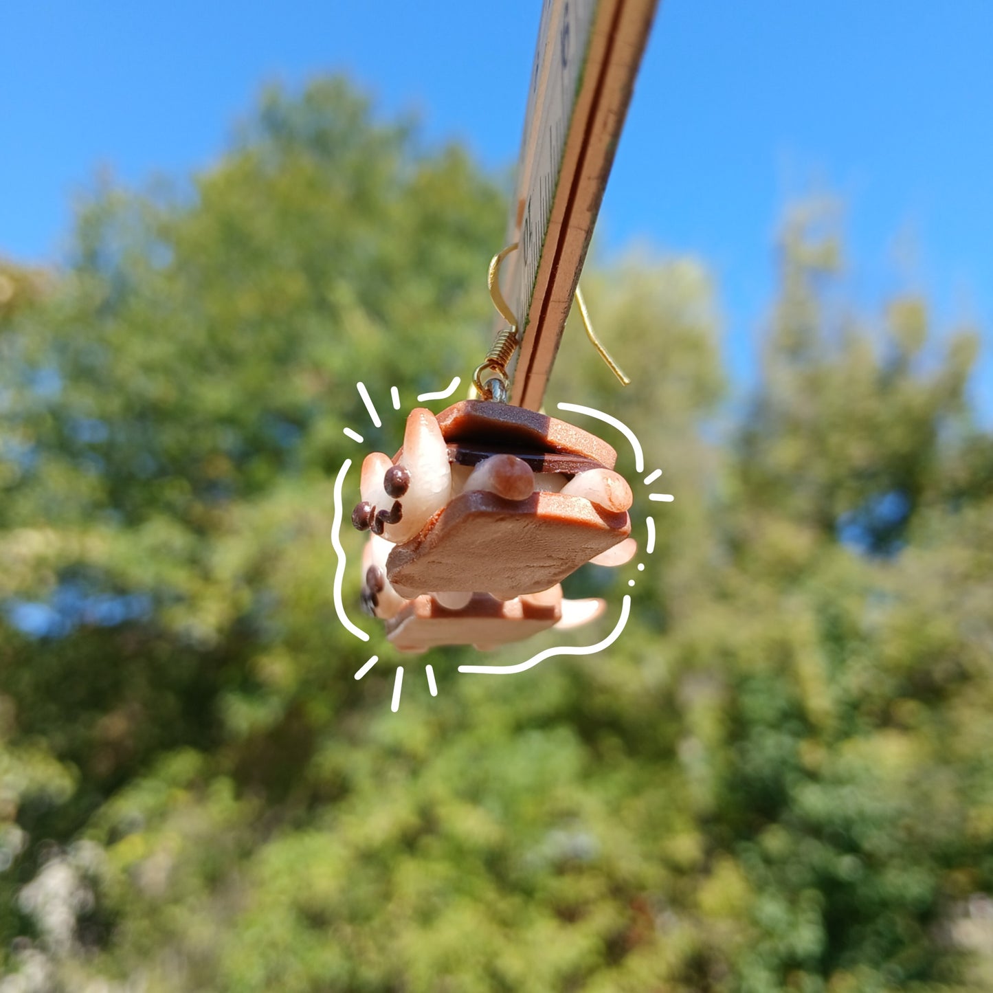 Smiley S’more’s Kitty Clay Earrings