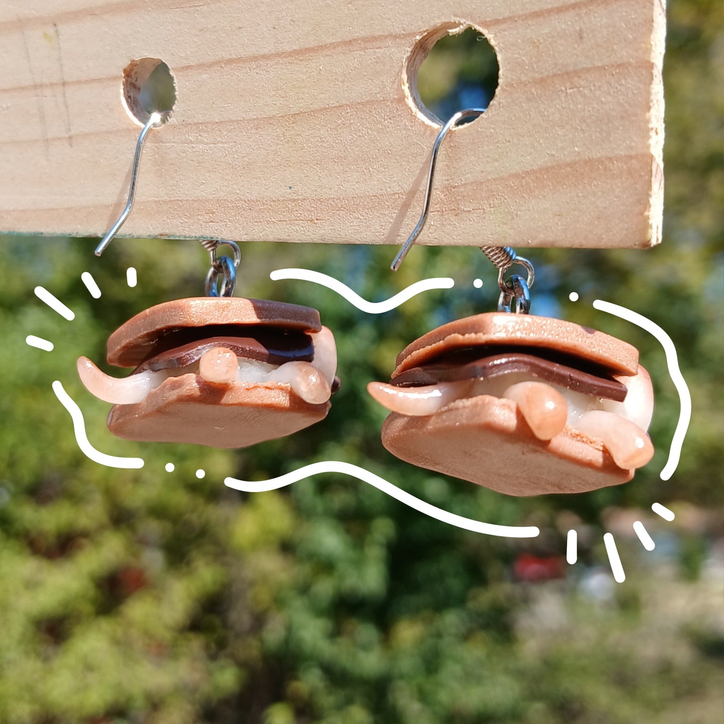 Smiley S’more’s Kitty Clay Earrings