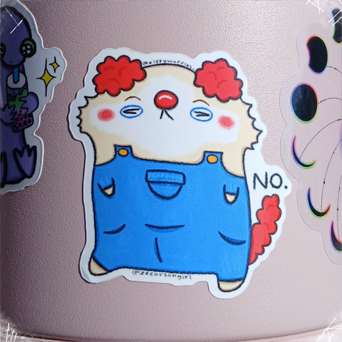 Vinyl Clown Kitty Sticker