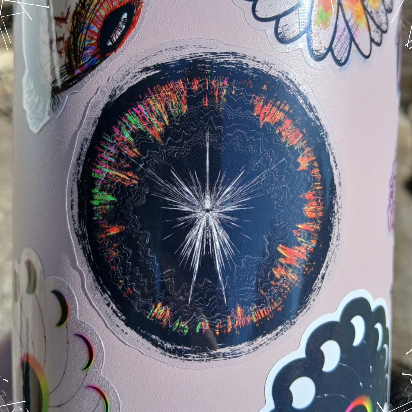 Clear Dark Angel Iris Sticker